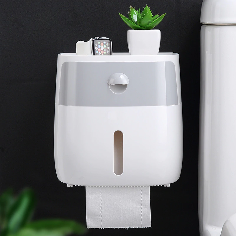 Wall-Mount Waterproof Toilet Paper Holder